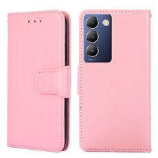 Per vivo Y100 5G IDN Custodia in pelle con texture di cristallo (rosa)