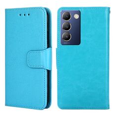 Per vivo Y100 5G IDN Custodia in pelle con texture di cristallo (blu cielo)