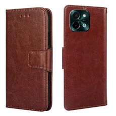 Per vivo Y28 4G Custodia in pelle con texture di cristallo (marrone)