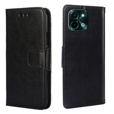 Per vivo Y28 4G Custodia in pelle con texture di cristallo (nero)