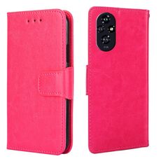 Per Honor 200 5G Custodia in pelle con texture di cristallo (rosso rosa)