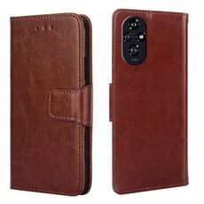 Per Honor 200 5G Custodia in pelle con texture di cristallo (marrone)