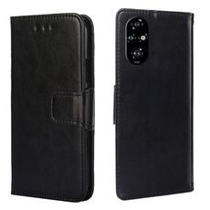 Per Honor 200 Pro 5G Custodia in pelle con texture di cristallo (nero)