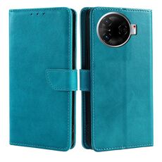 Per Tecno Camon 30 Pro 5G Custodia in pelle con fibbia a ribalta e texture in vitello (azzurro chiaro)