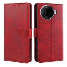 Per Tecno Camon 30 Pro 5G Custodia in pelle con fibbia a ribalta e texture in vitello (rosso)