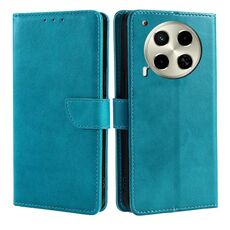 Per Tecno Camon 30 Custodia in pelle con fibbia a ribalta e texture in vitello (azzurro chiaro)