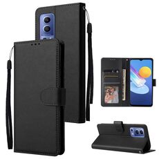 Per vivo Y72 5G Custodia per telefono in pelle multifunzionale con 3 slot per schede (nero)