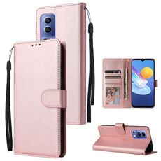 Per vivo Y72 5G Custodia per telefono in pelle multifunzionale con 3 slot per schede (oro rosa)