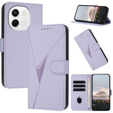Per Tecno Pova 6 Neo 5G / Spark 30 5G Custodia in pelle con fibbia a motivo triangolare (viola chiaro)