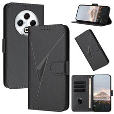 Per Tecno Spark 30 4G Custodia in pelle con fibbia a motivo triangolare (nero)