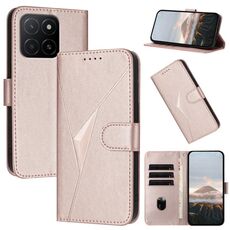 Per Honor X5b / X5b Plus Custodia per telefono in pelle con fibbia a forma di triangolo globale (oro rosa)