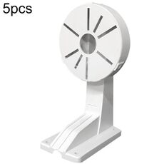 5 pz. Supporto da parete universale in plastica per telecamera di sorveglianza, modello: 1258B (bianco)