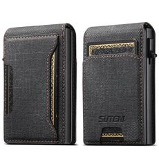 Suteni Denim Texture Key Press Automaticamente Pop Up Card Box (Nero)