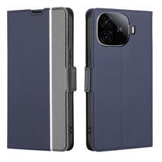 Per vivo iQOO Z9 Turbo Twill Texture Custodia in pelle con pulsanti laterali (blu)