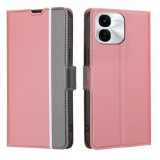Per vivo iQOO Z9x 5G Twill Texture Custodia in pelle con pulsanti laterali (rosa)