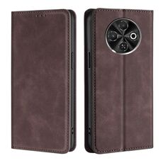 Per Tecno Spark 30C 4G Custodia in pelle magnetica Skin Feel (marrone scuro)