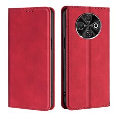 Per Tecno Spark 30C 4G Custodia in pelle magnetica Skin Feel (rosso)