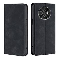 Per Tecno Spark 30C 4G Custodia in pelle magnetica Skin Feel (nera)