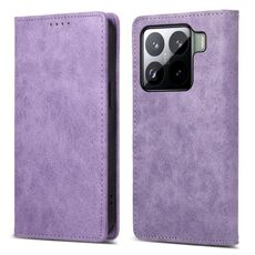 Per Xiaomi 15 Business Custodia per telefono in pelle magnetica RFID tinta unita (viola)