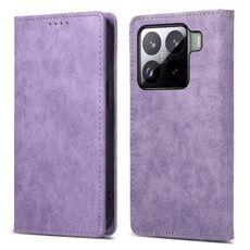 Per Xiaomi 15 Pro Business Custodia per telefono in pelle magnetica RFID tinta unita (viola)