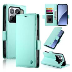 Per Xiaomi 15 Pro Custodia per telefono in pelle smerigliata magnetica con fibbia laterale (verde menta)