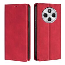 Per Redmi 14C 4G Custodia in pelle magnetica Skin Feel (rosso)