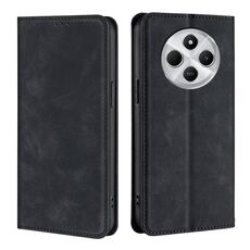 Per Redmi 14C 4G Custodia in pelle magnetica Skin Feel (nera)