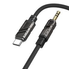 Borofone BL22 Cavo audio AUX Dignity in lega di zinco da 3,5 mm a USB-C / Tipo-C, lunghezza: 1 m (nero)