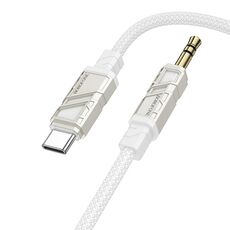 Borofone BL22 Cavo audio AUX Dignity in lega di zinco da 3,5 mm a USB-C / Tipo-C, lunghezza: 1 m (bianco)