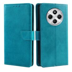 Per Redmi 14C 4G Custodia per telefono in pelle con fibbia a ribalta con texture di vitello (azzurro chiaro)