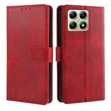 Per Xiaomi Mi 14T 5G Custodia in pelle con fibbia a ribalta con texture in vitello (rosso)