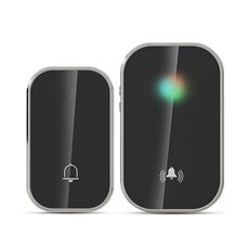 Campanello wireless impermeabile a lunga distanza 2 in 1 (nero)