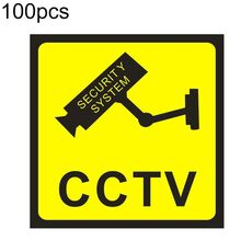 100 adesivi di avvertimento per monitor CCTV video 24 ore su 24