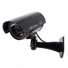 Telecamera di sorveglianza impermeabile con simulazione con luce flash a LED (nera)