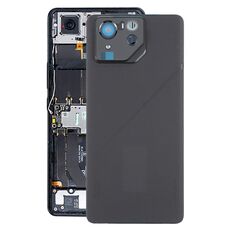 Per Asus ROG Phone 8 Pro AI2401 AI2401_A Cover posteriore in vetro originale globale con cornice per fotocamera (nero opaco)