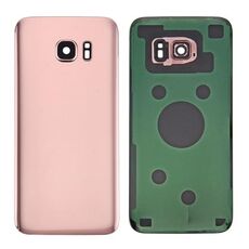 Per Samsung Galaxy S7 SM-G930F Cover posteriore batteria con copriobiettivo fotocamera (oro rosa)