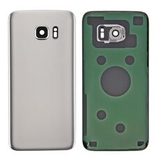 Per Samsung Galaxy S7 SM-G930F Cover posteriore batteria con copriobiettivo fotocamera (argento)