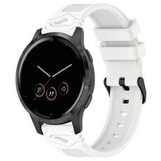 Per Garmin Watch 22mm Cinturino in silicone con fibbia nera punteggiata (bianco)