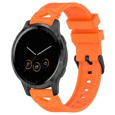 Per Garmin Watch 22mm Cinturino in silicone con fibbia nera punteggiata (arancione)