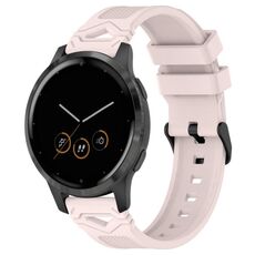 Per Garmin Watch 22mm Cinturino in silicone con fibbia nera punteggiata (rosa)