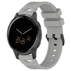 Per Garmin Watch 22mm Cinturino in silicone con fibbia nera punteggiata (grigio)