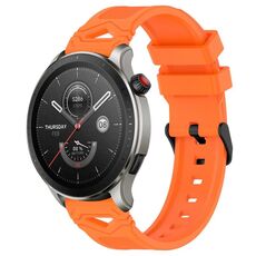 Per Amazfit Watch 22mm Cinturino in silicone con fibbia nera punteggiata (arancione)