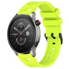 Per Amazfit 22mm Cinturino in silicone con fibbia nera punteggiata (verde lime)