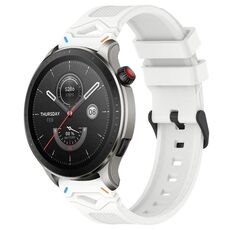 Per Amazfit Watch 22mm Cinturino in silicone con fibbia nera punteggiata (due colori + bianco)