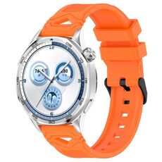 Per Huawei Watch 22mm Cinturino in silicone con fibbia nera punteggiata (arancione)