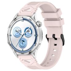 Per Huawei Watch 22mm Cinturino in silicone con fibbia nera punteggiata (rosa)