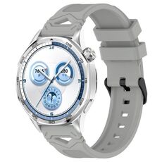Per Huawei Watch 22mm Cinturino in silicone con fibbia nera punteggiata (grigio)