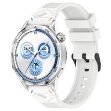 Per Huawei Watch 22mm Cinturino in silicone con fibbia nera punteggiata (due colori + bianco)