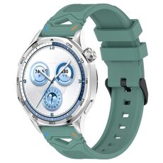 Per Huawei Watch 22mm Cinturino in silicone con fibbia nera punteggiata (due colori + verde oliva)