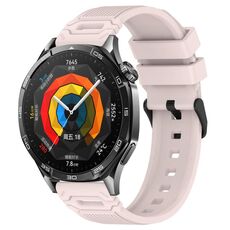 Per Huawei Watch 22mm Vertical Pattern Cinturino in silicone con fibbia nera (rosa)